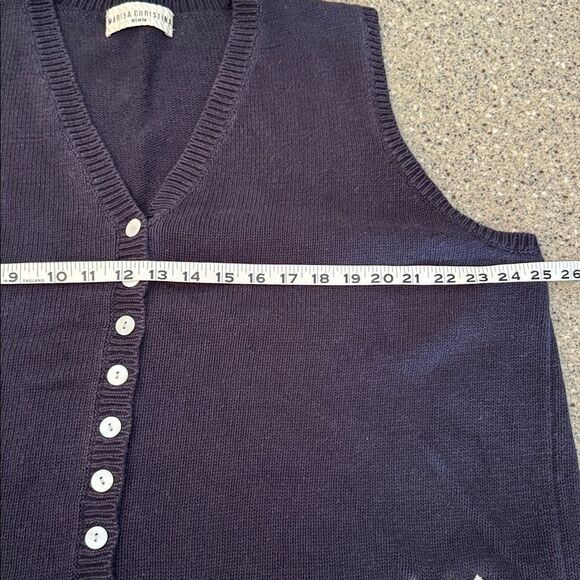 MARIA CHRISTINA Bunny & Tulip Embroidered Cottagecore Easter Sweater Vest - Picture 5 of 11